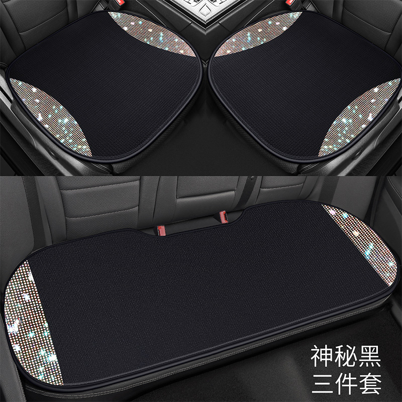 Seat cushion, seat cover | Universal Car Seat Pad - xms-mysterious-black-three-piece-set