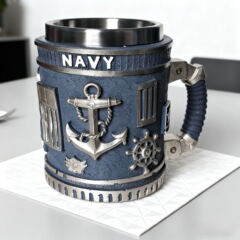 跨境新Military 3D Mug马克杯树脂咖啡水杯军事主题纪念酒杯礼品