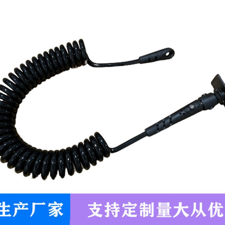 实芯脚绳冲浪板配件牵引弹簧绳PUPVC多规格水上运动配件带旋转台