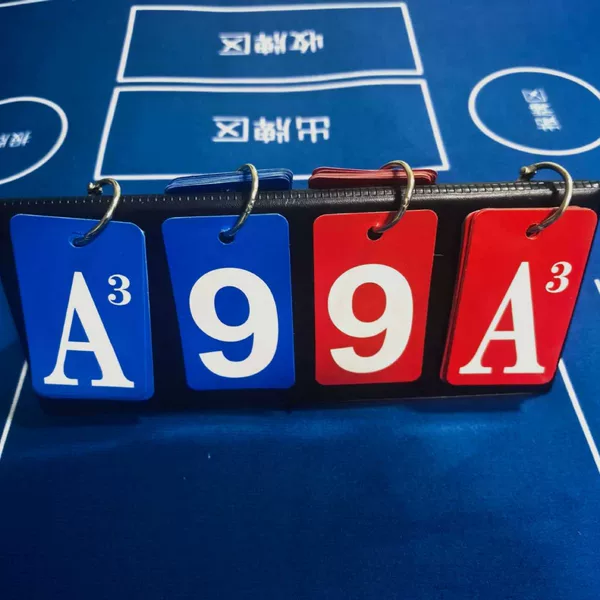 Portable Leather Scoreboard for Guandan, Simple Two-Color Score Display Board, Specialized for Poker and Card Games Competition