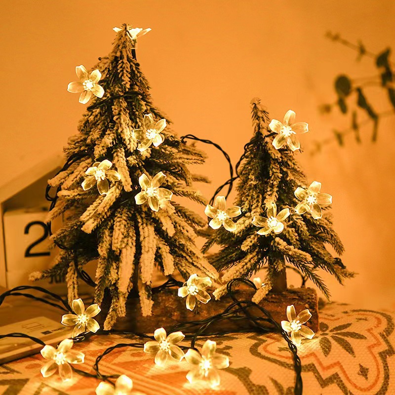 LED Solar String Lights Cherry Blossom Starry Sky Outdoor Courtyard Garden Decorative Lighting_voghion.com