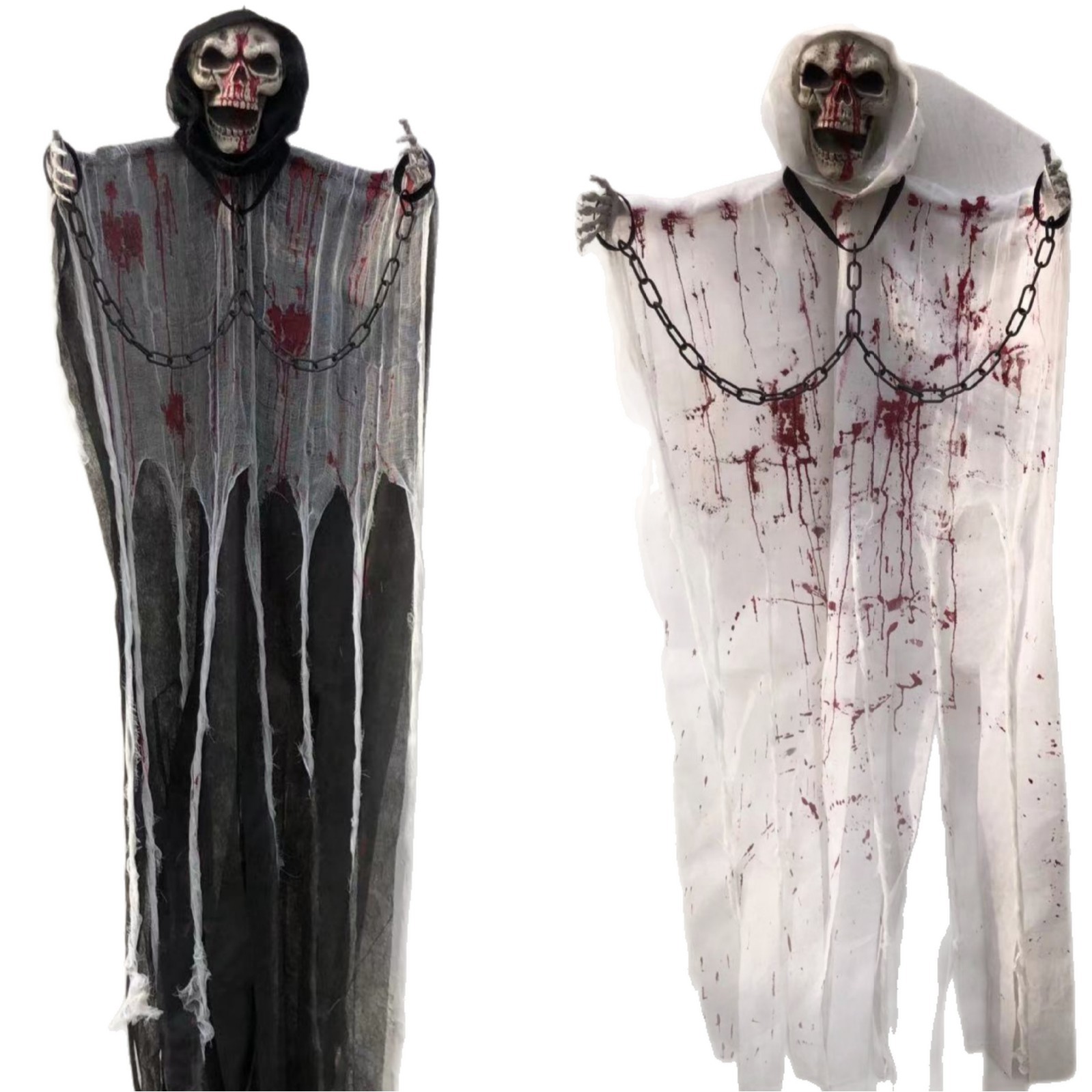 Halloween esqueleto colgante fantasma sangre esqueleto accesorios transfronterizos comercio electrónico casa embrujada bar esqueleto hueso colgante fantasma hombre