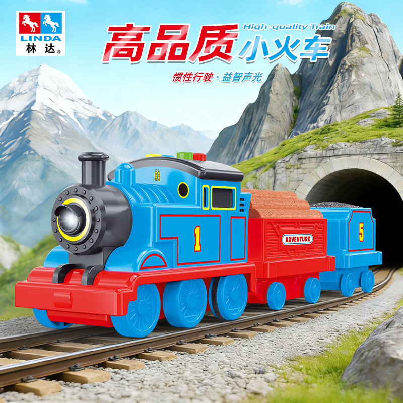 Linda Toys' High-Quality Story-Telling Train Model with Inertial Sliding Feature Is an Educational Gift for Boys and Children Linda Toys' High-Quality Story-Telling Train Model with Inertial Sliding Feature Is an Educational Gift for Boys and Children