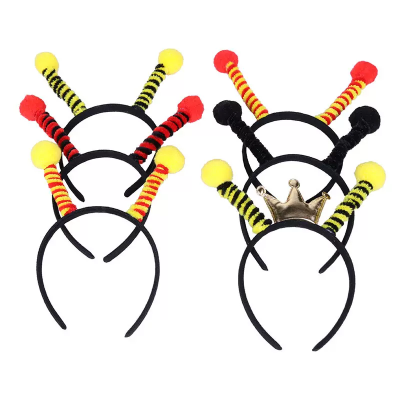 六一儿童表演小蜜蜂发箍搞怪派对动物头箍金龟子触角发饰节日头扣
