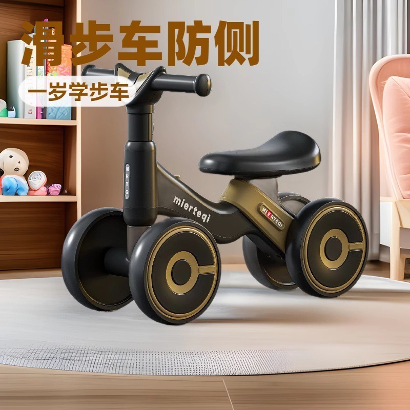 Balance Car for Kidsren 1 to 3 Years Old, Anti-Rollover Scooter, Lightweight Pedal-Free Kidsren's Four-Wheel Scooter