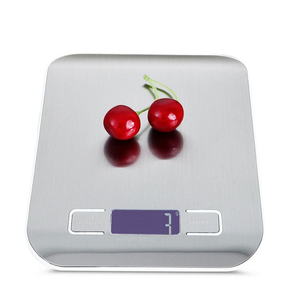 电子不锈钢厨房秤 5kg/1g 高精度家用烘焙秤外贸经典款式电子秤