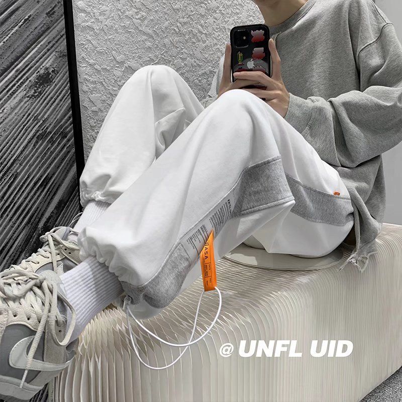 High Street American Style Sweatpants Men's Sports Pants Spring Hong Kong Style Loose Casual Pants Men'sy Brand Versatile Straight Wide Leg Pants