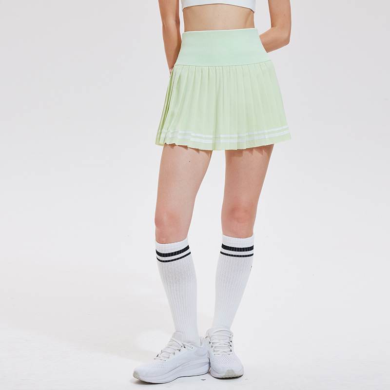 Cross-border desnudos tenis trajes deportivos de mujer delgados mangas cortas polo camisa de entrenamiento de bádminton vestido corto verano