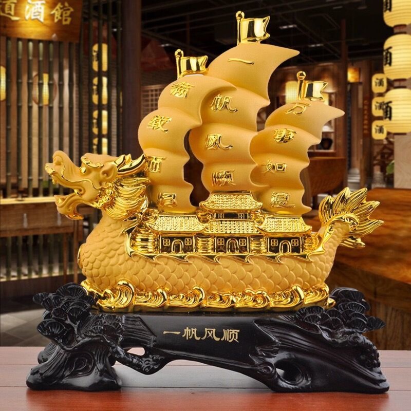 Smooth Sailing Dragon Boat Ornaments Living Room Chinese Style Ornaments Office Home Decorations Ornaments Housewarming Business Gifts