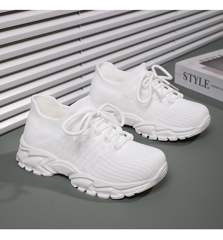 Mädchen Sneaker Mit Dicker Sohle Und Schnürung Aus Mesh_voghion.com