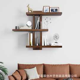 木质墙上摆件展示架家用创意壁挂储物架客厅多层挂壁式收纳置物架