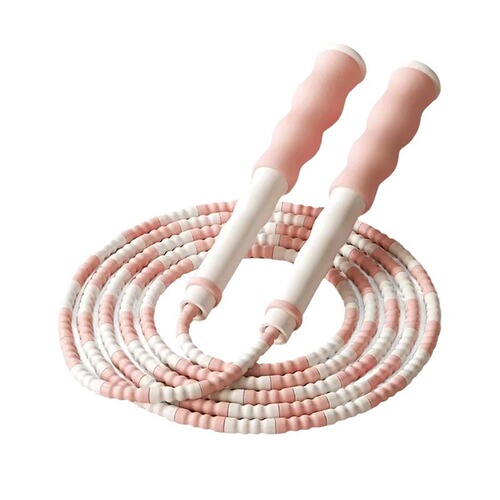 Manufacturer wholesale beginners bamboo skipping rope new style soft bead skipping rope for primary and secondary school students adjustable bamboo skipping rope wholesale