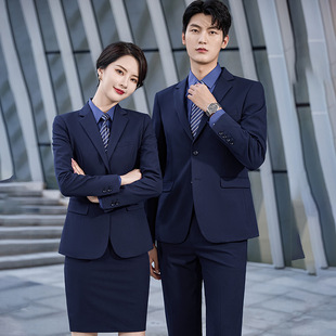 Suit suit Men's Business Wear Men's and Women's Same-style Workwear Sales Department Vest Spring and Autumn Suit Work Clothes Business Formalwear