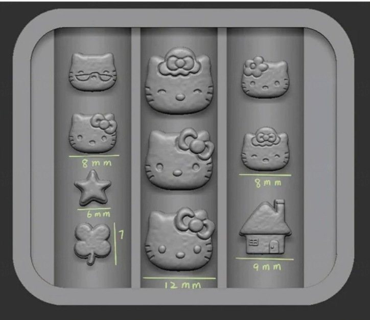 Molde de manicura amor arco en relieve flor ornamentos molde abrasivo alta permeabilidad estereoscópica DIY decoración molde de silicona