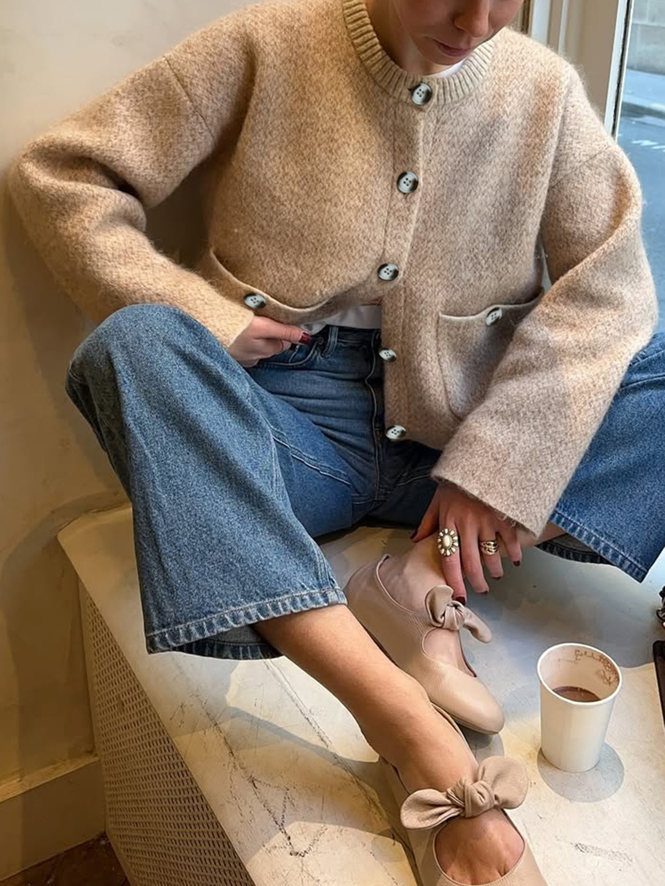 Kaikuo transfronterizo Europa y Estados Unidos vacaciones casuales camisa de botón de lana suéter de mujer otoño y invierno 2025 estación independiente de Amazon
