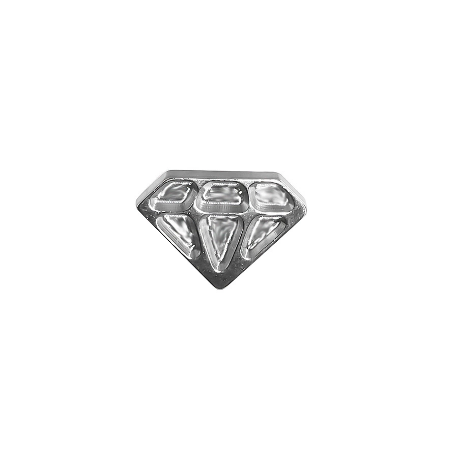 Metal small lip piercing heart-shaped