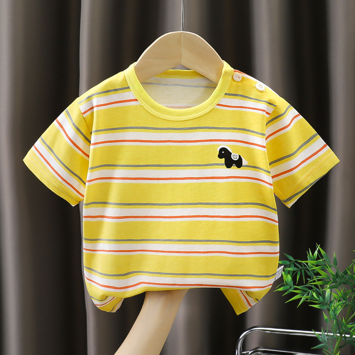 Camiseta de manga corta para niños, 100% algodón, tipo A, estilo veraniego, para niños y niñas, estilo coreano, ropa infantil 2026