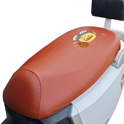 Elektrikli motosiklet qəhvəyi dəri oturacaq yastığı, günəş və yağışa davamlı