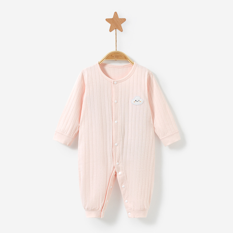 Mono de bebé primavera y otoño verano hombres y mujeres recién nacidos algodón fino otoño ropa Luna Llena niño mameluco traje ropa de bebé image 8