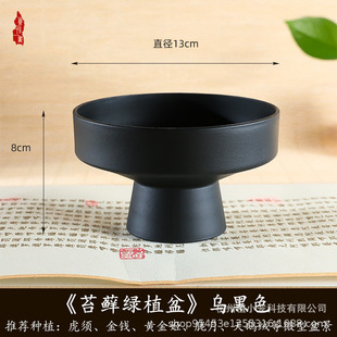 Hydroponic Moss Ball Flower Pot Fern Green Plant Resin Flower Pot Simple High Foot Outdoor Living Room Decoration Creative Pot Non-porous