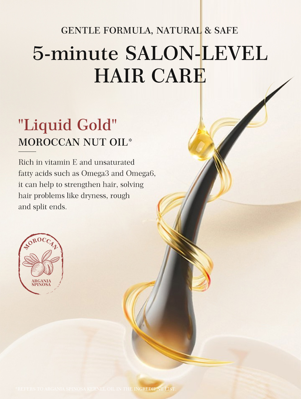 Cross-border LAIKOU Moroccan Hair Mask 100g: Smooth hair drying, Reduced split ends, smooth and lustrous hair mask undefined