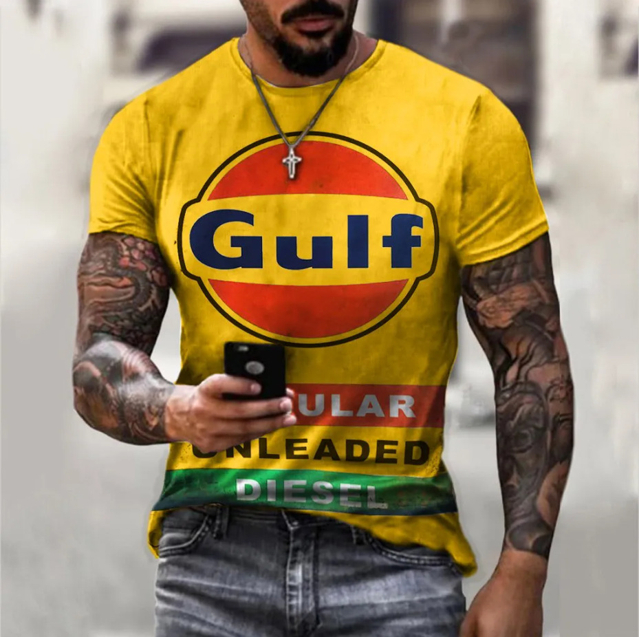 Comercio electrónico transfronterizo Amazon 3D Impresión digital hombres Camiseta cuello redondo manga corta casual Top moda tendencia fabricante