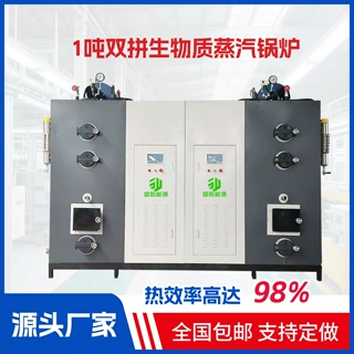 大型商用生物质双拼蒸汽发生器可用于衣物漂烫印染