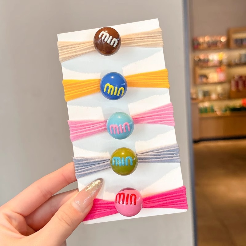 Toalla de color caramelo para niños, lazo para el cabello, cuerda para la cabeza de cola de caballo alta, cuerda para el cabello duradera de alta elasticidad para niñas, banda de goma para la cabeza