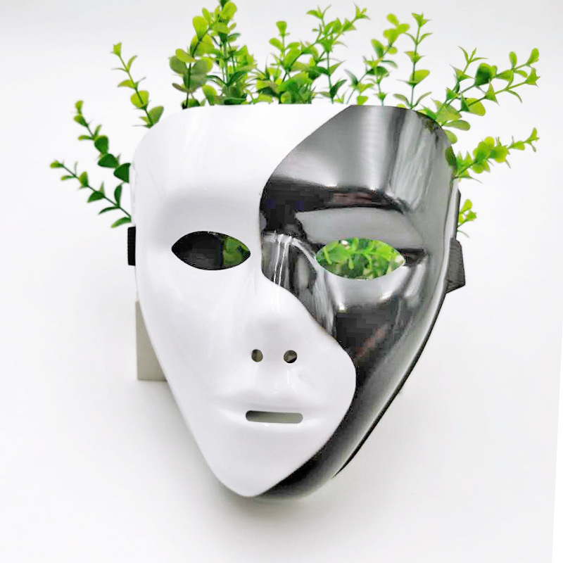 Máscara pintada de hip-hop, hombre y mujer, cara completa, hip-hop, bailarín enmascarado, baile de fantasmas, venganza, vestido de baile callejero