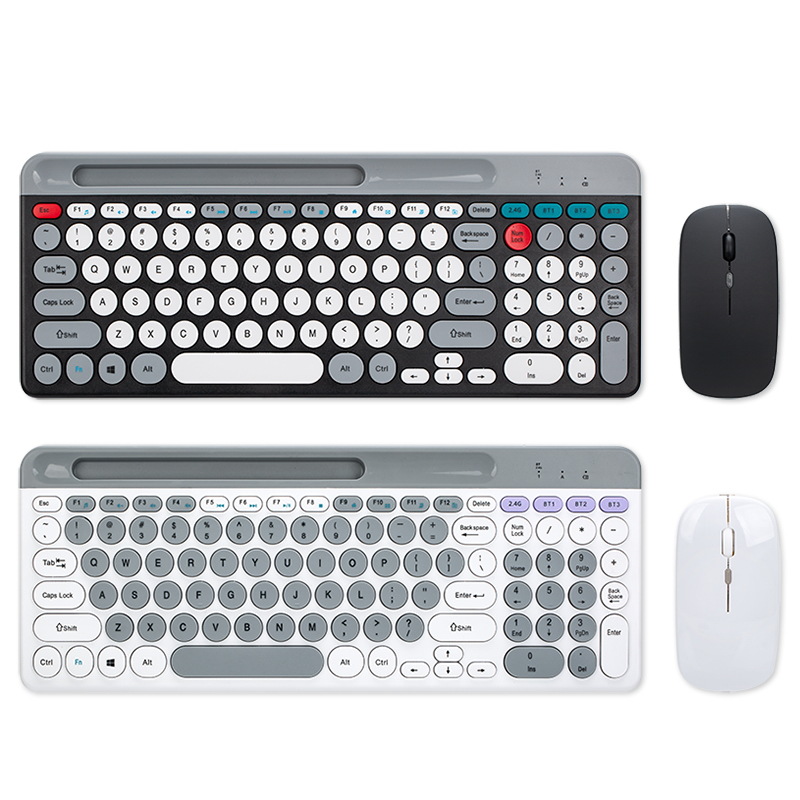 Kabelloses Bluetooth-Maus-Tastatur-Set mit Dual-Mode-Ladefunktion, geeignet für Tablets, Laptops, Computer und Mobiltelefone_voghion.com