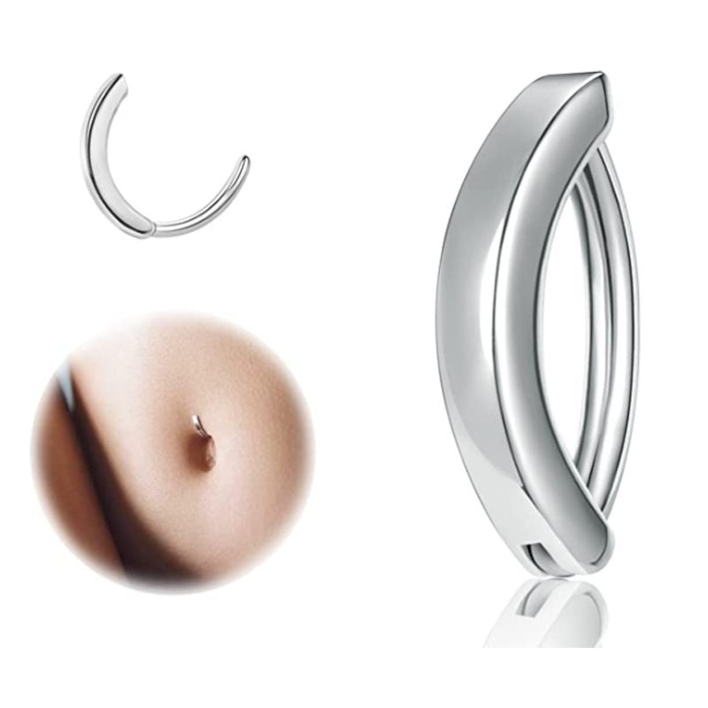 Simple Stainless Steel Rose Gold Belly Button Ring for Unisex Navel Piercing Jewelry Wholesale detail image 7