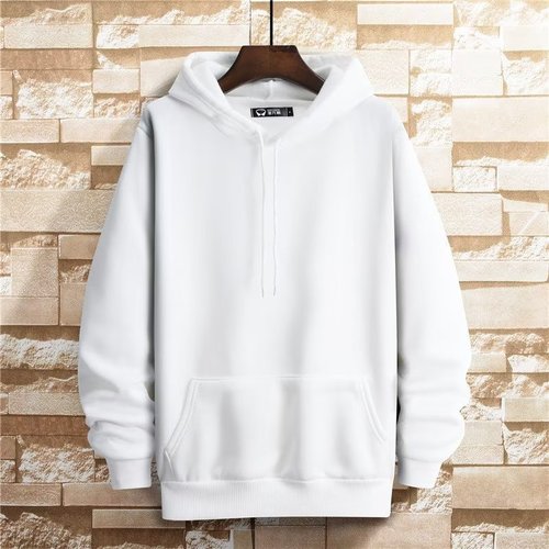 Men's Hooded Sweatshirt Autumn/Winter Plain Hooded Sweatshirt Korean Style Fashion Loose Matchable Fleece Lined Thick Top