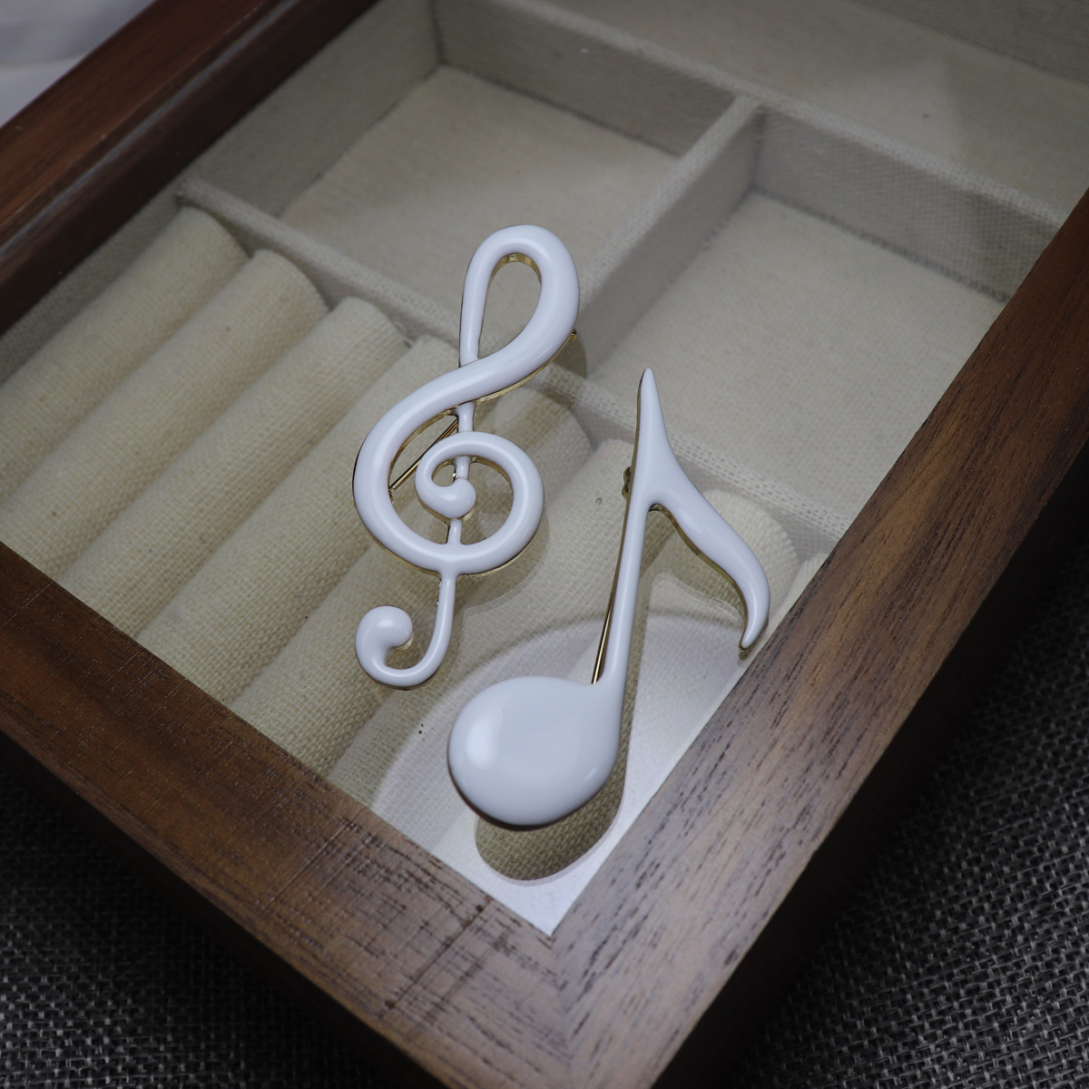 Original Academy Style Multicolor Handmade Enamel Notes Music Student Brooch Corsage Clothing Accessories