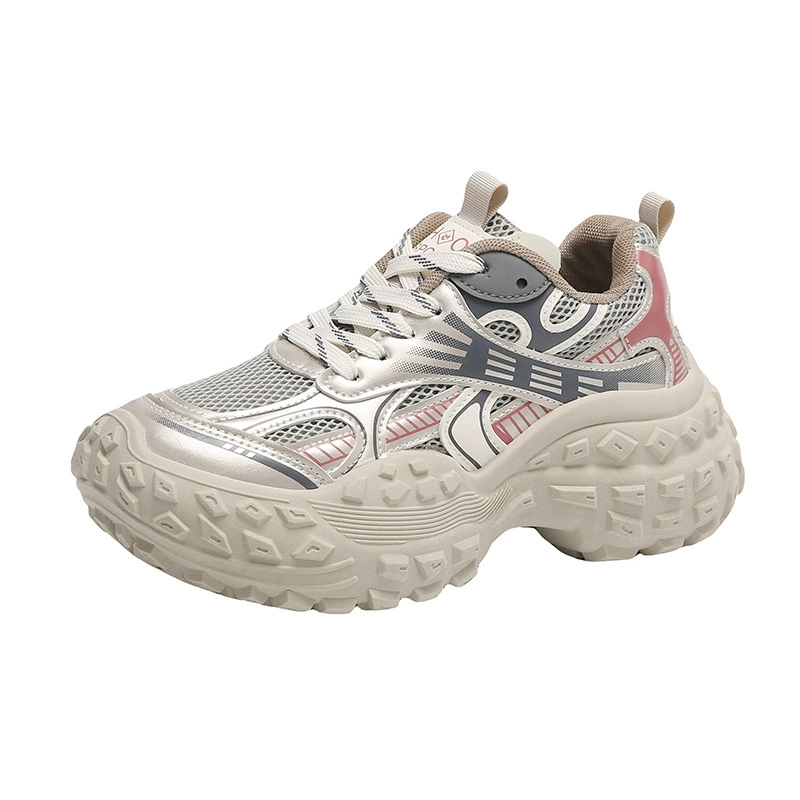 Fashionable high tires, demi-season breathable universal casual footwear for leisure, sports shoes platform, trend of season