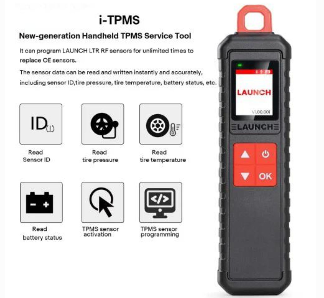 Launch X‑431 I‑Tpms Tire Pressure Handheld Terminal Tire Pressure Sensor Activation Programming Matching Device