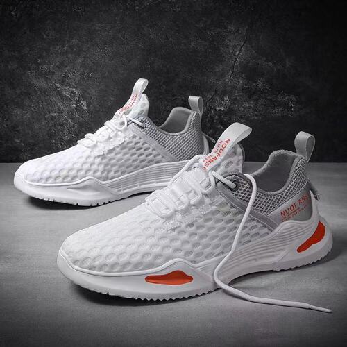 Men's  Spring New Breathable Mesh Shoes Fashion Combinations Sports Casual Platform Shoes Thick Sole White Dad Shoes for Men