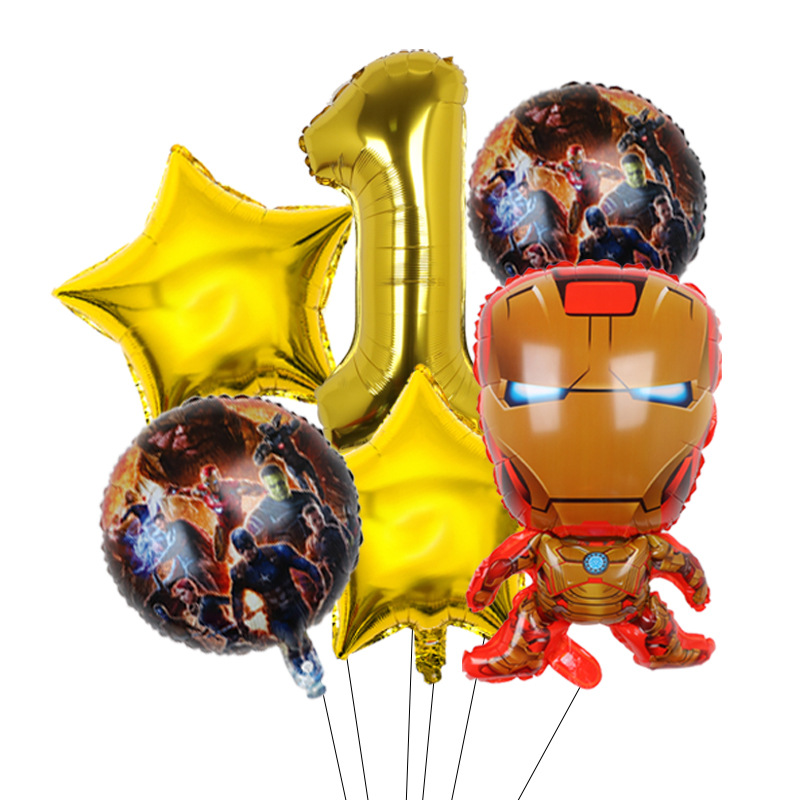 Cross-border Avengers Marvel héroe Spider-Man Hulk Capitán América redondo de aluminio de la película Globo Traje