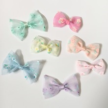 可爱网纱布艺蝴蝶结配件diy半成品配饰头饰鞋花服装辅料箱包配饰