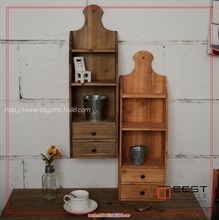 ZAKKA 原生态实木挂架  楔形挂柜 茶艺收纳柜 杂货收纳架