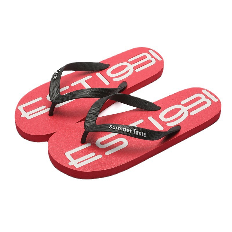 Slippers men's summer Korean-style trendy flip flops men's non-slip soft bottom student personality casual Beach skateboard sandals