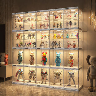 Hand-Made Display Cabinet Transparent Lego Building Block Model Blind Box Storage Display Stand