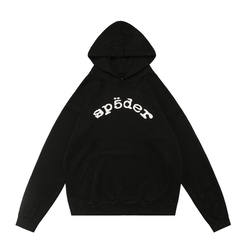 Sp1derヒップホップ歌手Young Thugと同じスタイルのフォームレター555555カップル用パーカーPinkスウェットシャツ|undefined