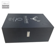 厂家定制原木盒实木红酒盒翻盖式礼品盒单支装酒盒供货亚马逊跨境