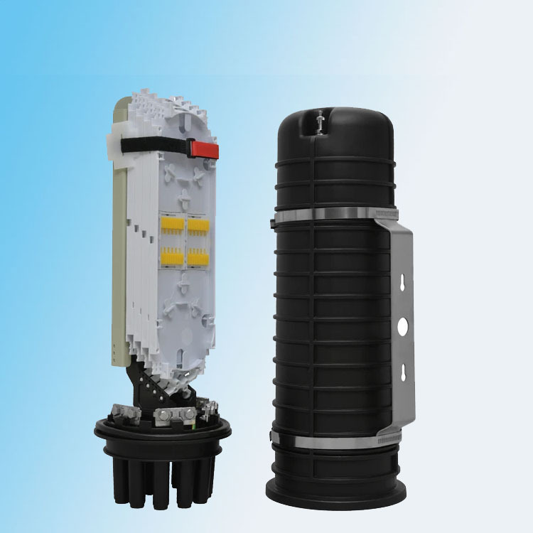 帽式光缆接头盒144芯热缩机械款插片式耐高温机架式防水