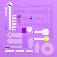 丝印电池绝缘片PET阻电片隔电片麦拉片 5号7号CR2032纽扣电池插片