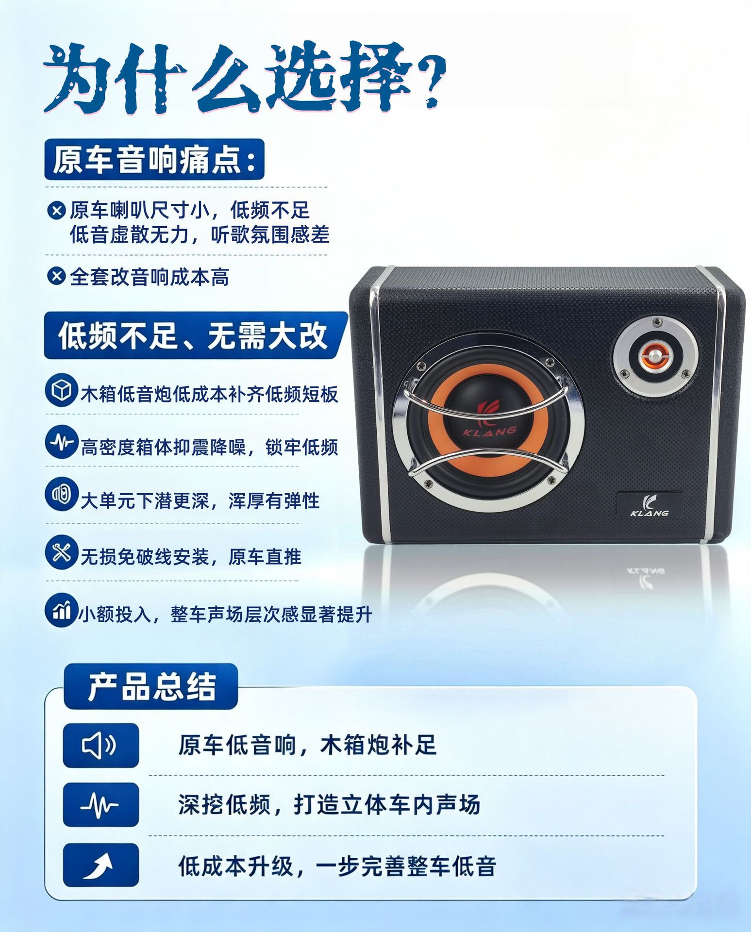 Source Factory 6/8/ 10inch Car Subwoofer with Active Tweeter 12V High and Low Level Dual Input Wholesale Oem