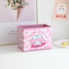 Simple cartoon cute student desktop stationery storage box dormitory home desktop debris small objects sorting box