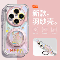 适用oppofindx8手机壳透明硅胶x8ultra磁吸旋转支架x8s+羽纱壳x8p