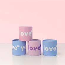 鲜花抱抱桶礼盒love花艺包装空盒结婚插花礼物盒子小号圆形花筒