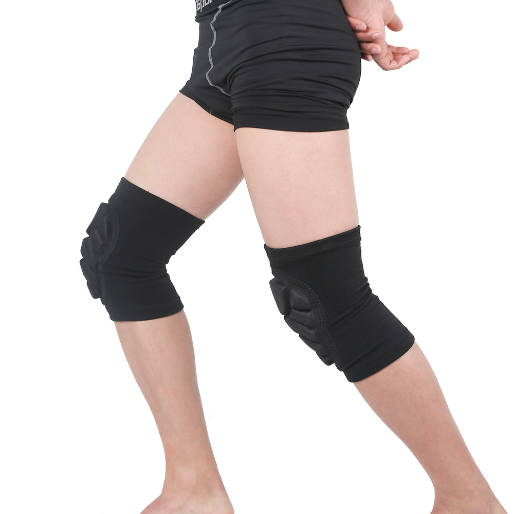 Esponja engrosada deportes rótula danza rodilla rodillera protección voleibol rótula cubierta de punto de nylon al por mayor